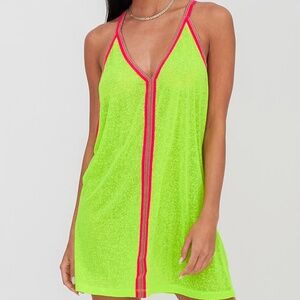 Pitusa Neon Mini Dress Beach Cover size Petite